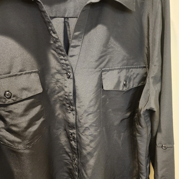 NOTATIONS Women's Black Plus Size Button Down Long Sleeves Shirt Size 3X - Picture 5 of 10